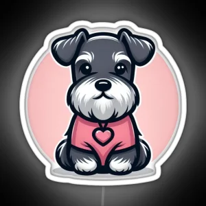 Lovely Miniature Schnauzer RGB Neon Sign