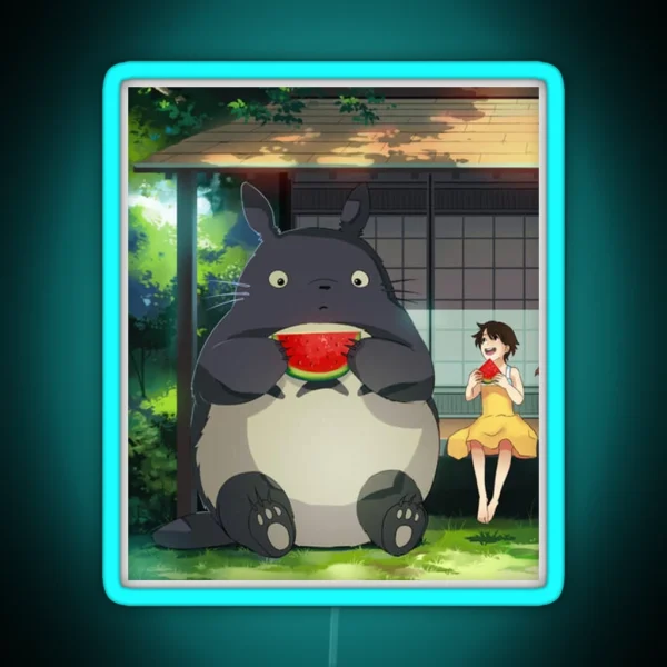 Lovely My Neighbor Totoro FANART RGB Neon Sign