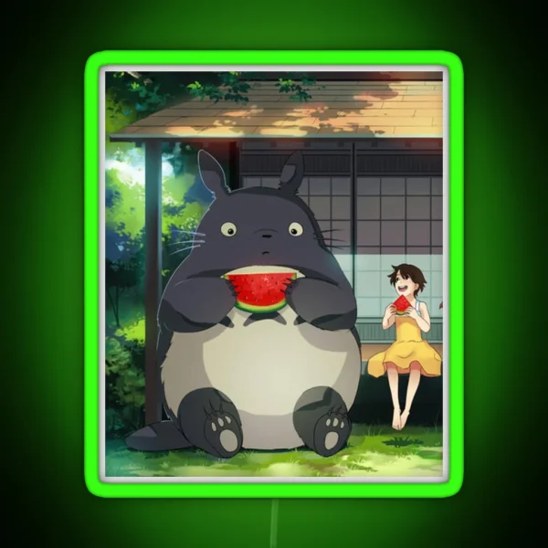 Lovely My Neighbor Totoro FANART RGB Neon Sign