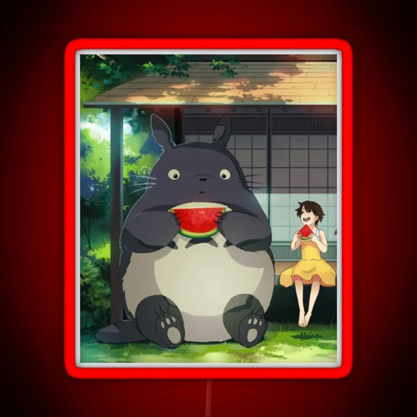 Lovely My Neighbor Totoro FANART RGB Neon Sign