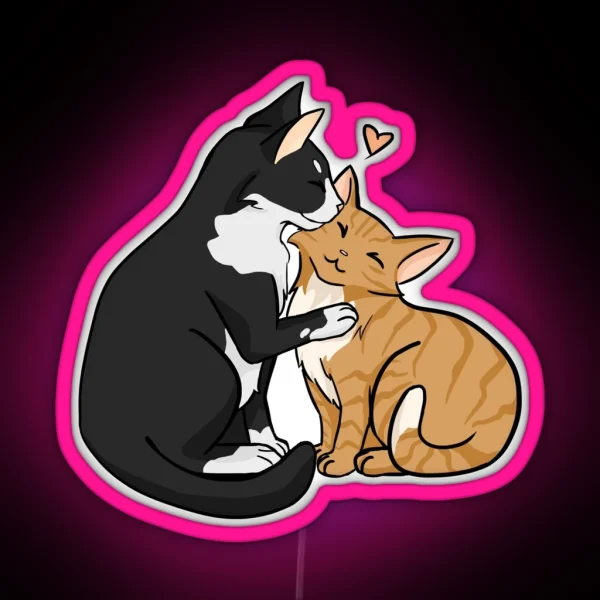 Loving Cats RGB Neon Sign
