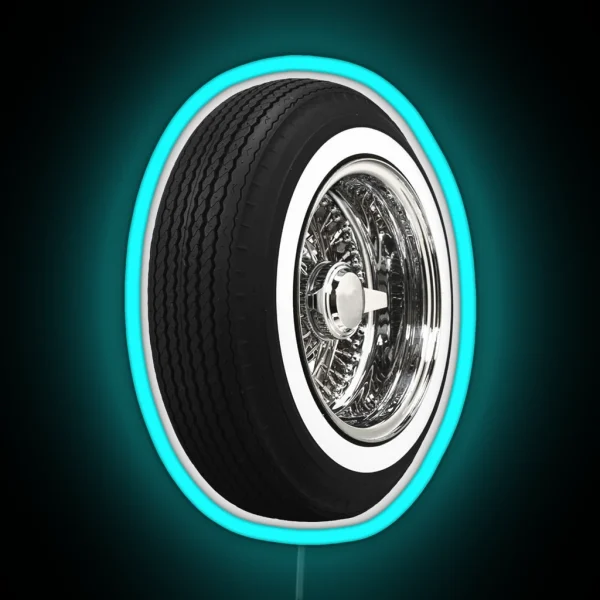 Lowrider Wire Wheel RGB Neon Sign