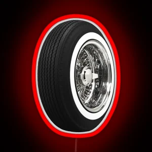 Lowrider Wire Wheel RGB Neon Sign