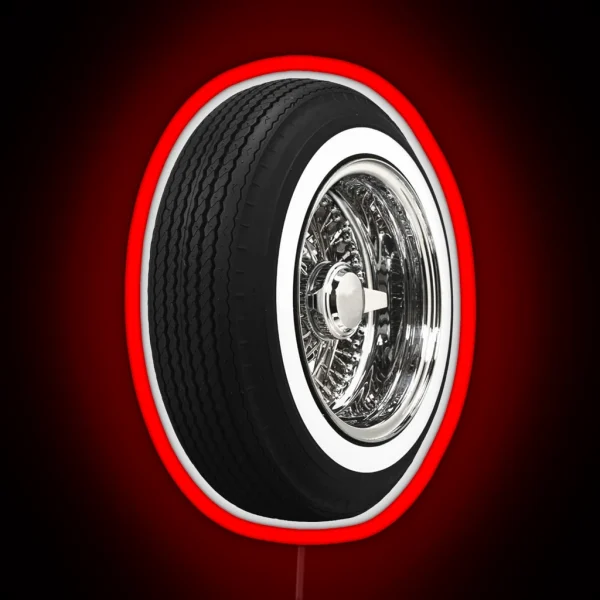 Lowrider Wire Wheel RGB Neon Sign
