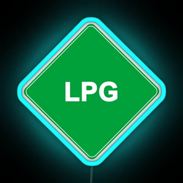 LPG Car Led Warning Sign RGB Neon Sign