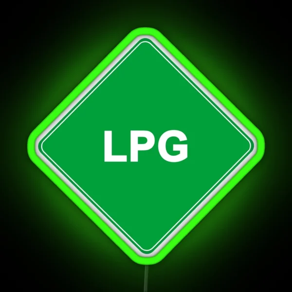 LPG Car Led Warning Sign RGB Neon Sign