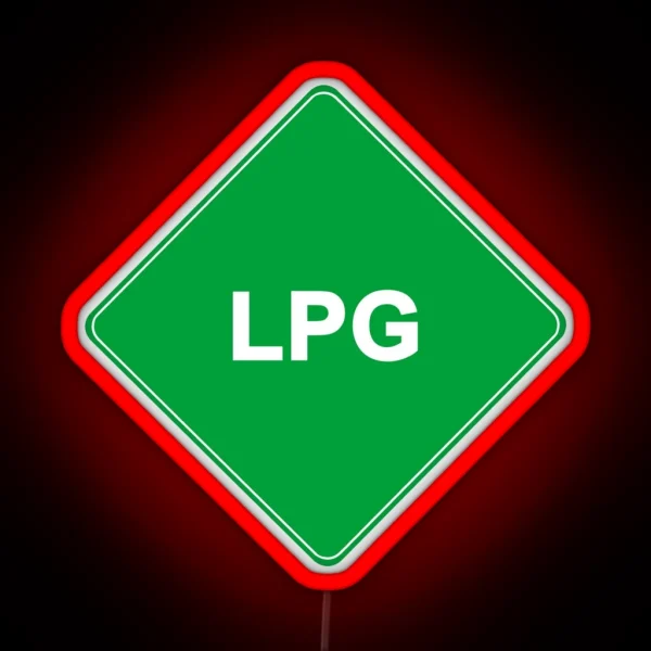 LPG Car Led Warning Sign RGB Neon Sign