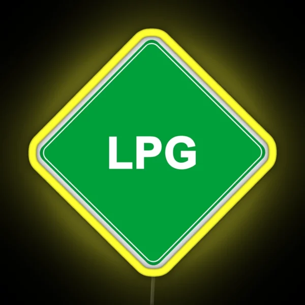 LPG Car Led Warning Sign RGB Neon Sign