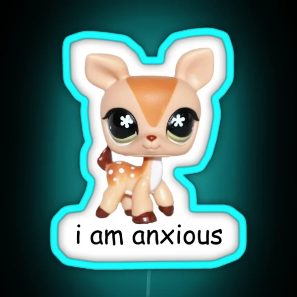 Lps Littlest Pet Shop Deer Anxious RGB Neon Sign