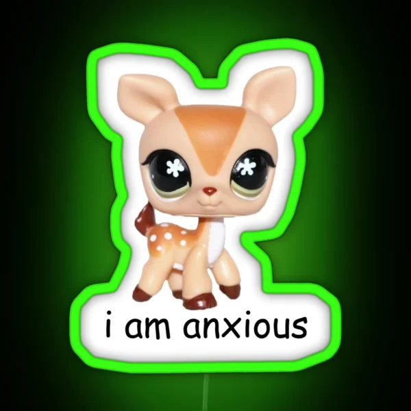 Lps Littlest Pet Shop Deer Anxious RGB Neon Sign