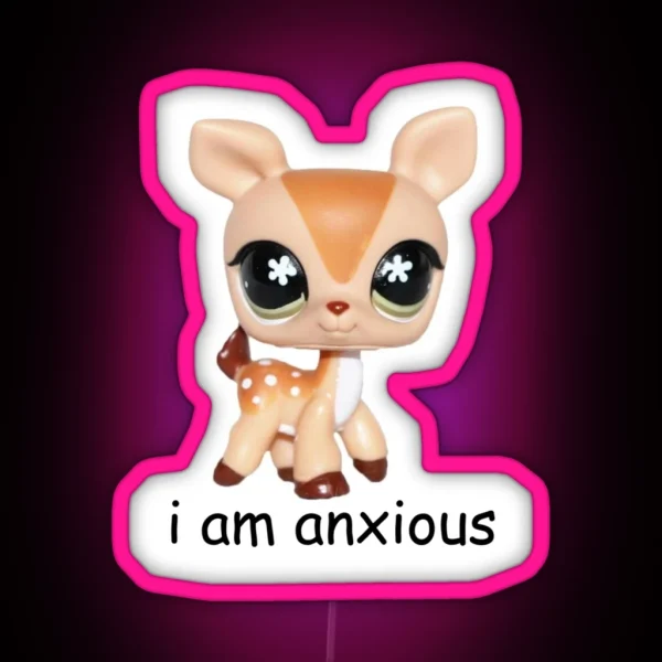 Lps Littlest Pet Shop Deer Anxious RGB Neon Sign