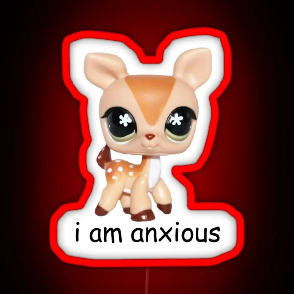 Lps Littlest Pet Shop Deer Anxious RGB Neon Sign