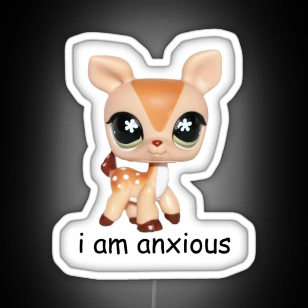 Lps Littlest Pet Shop Deer Anxious RGB Neon Sign