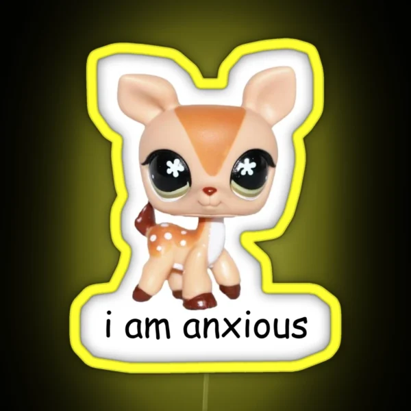 Lps Littlest Pet Shop Deer Anxious RGB Neon Sign