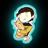 LT COMMANDER DATA AND SPOT RGB neon sign in blue