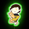 Lt. Commander Data and Spot Custom LED RGB Neon Sign Green