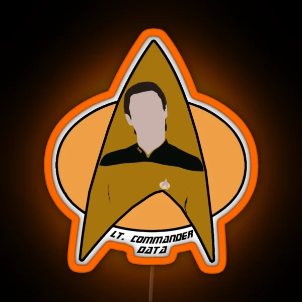 Lt Commander Data RGB Neon Sign