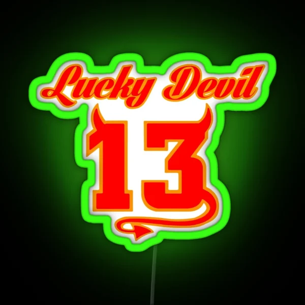 Lucky Devil 13 RGB Neon Sign