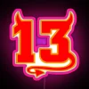 Neon 'Lucky Devil 13' RGB Sign in Pink