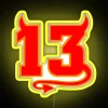 'lucky devil 13 rgb neon sign yellow'
