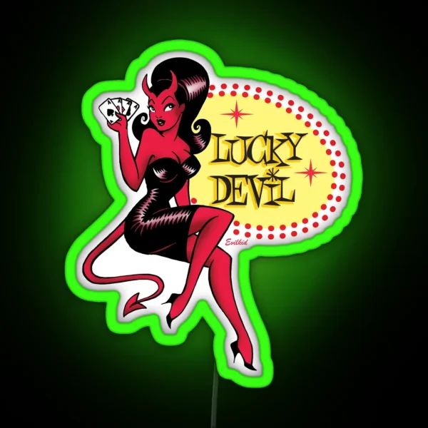 Lucky Devil RGB Neon Sign