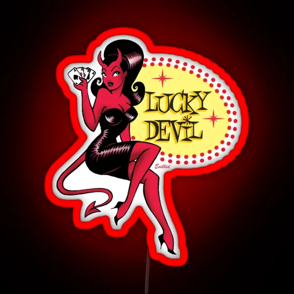 Lucky Devil RGB Neon Sign