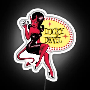 Lucky Devil RGB Neon Sign