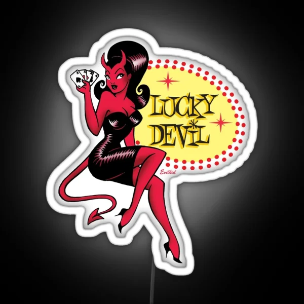 Lucky Devil RGB Neon Sign