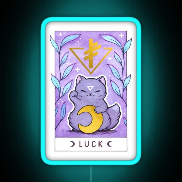 Lucky Rune Cat Nikury RGB Neon Sign