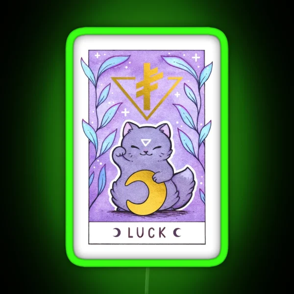 Lucky Rune Cat Nikury RGB Neon Sign