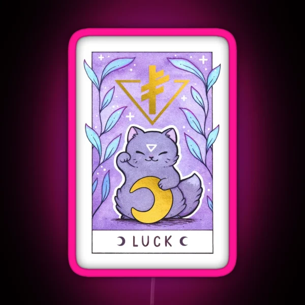 Lucky Rune Cat Nikury RGB Neon Sign