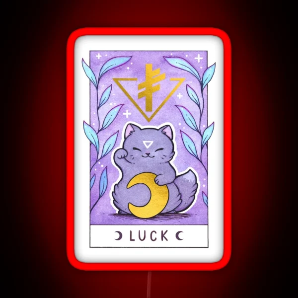 Lucky Rune Cat Nikury RGB Neon Sign