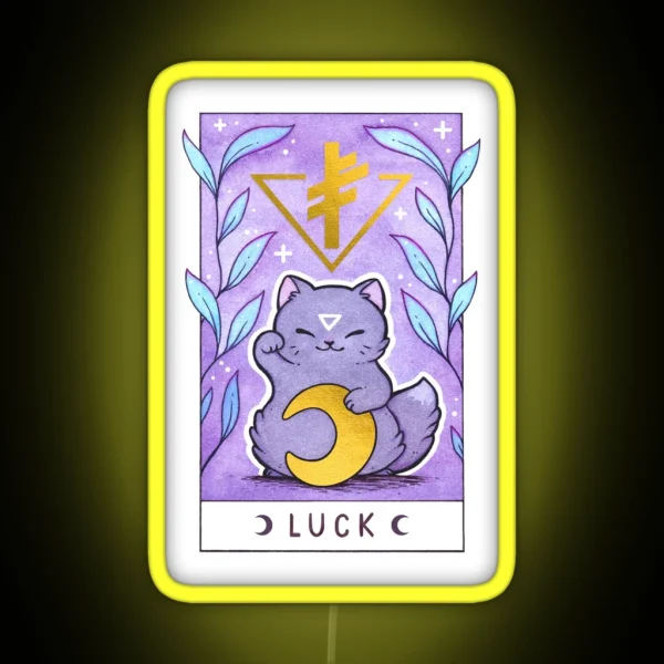 Lucky Rune Cat Nikury RGB Neon Sign