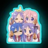 lucky star choco cornet neon sign illustration