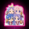 Lucky Star Chocolate Cornet Neon Sign with Vibrant Pink Illustration