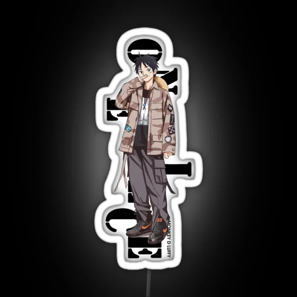 Luffy On Street RGB Neon Sign