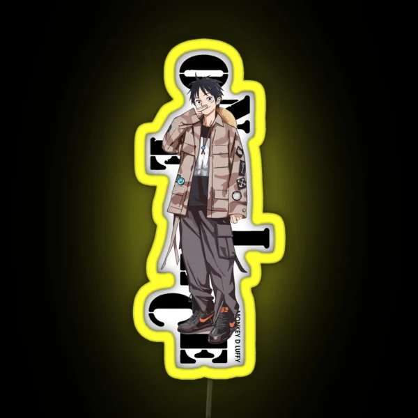 Luffy On Street RGB Neon Sign