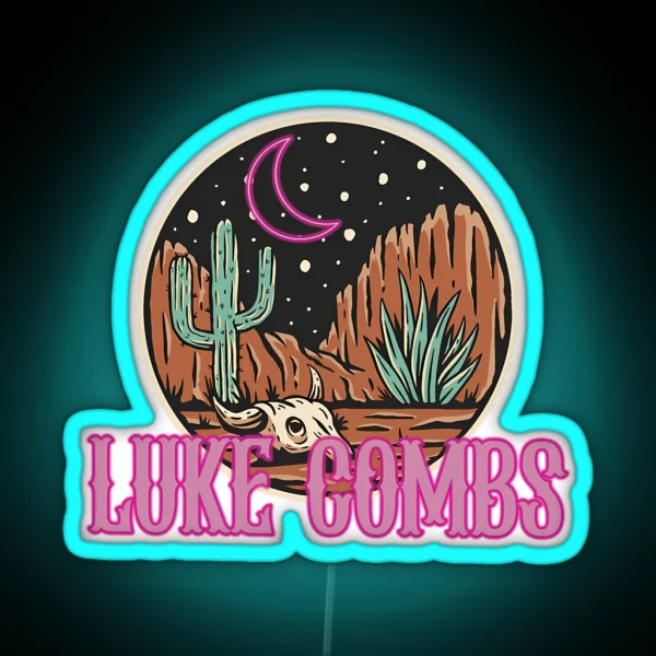 Luke Combs Music Neon Country RGB Neon Sign