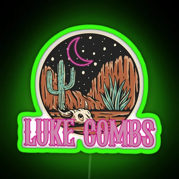 Luke Combs Music Neon Country RGB Neon Sign