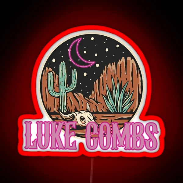 Luke Combs Music Neon Country RGB Neon Sign