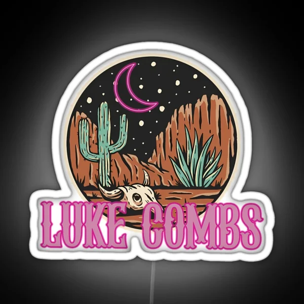 Luke Combs Music Neon Country RGB Neon Sign