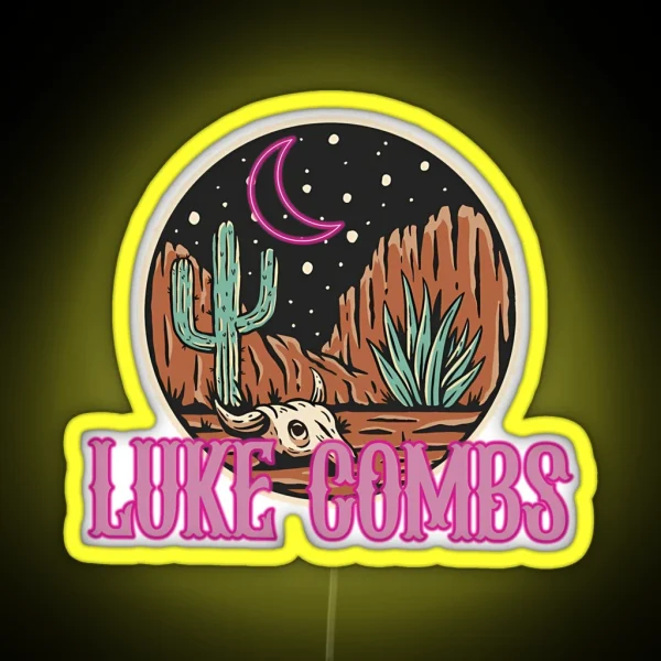 Luke Combs Music Neon Country RGB Neon Sign