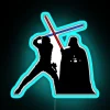 star wars luke vs vader rgb neon sign lightsaber battle jedi sith