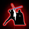 luke vs vader rgb neon sign red lightsaber clash