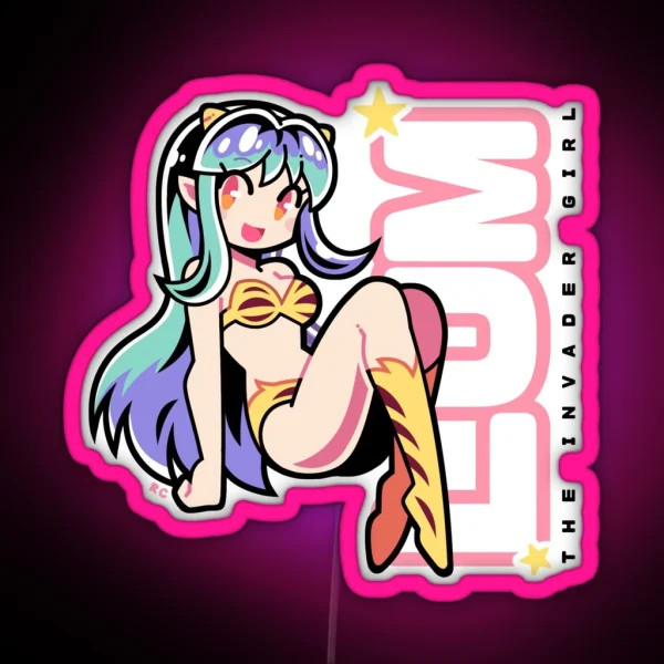 Lum The Invader Girl RGB Neon Sign