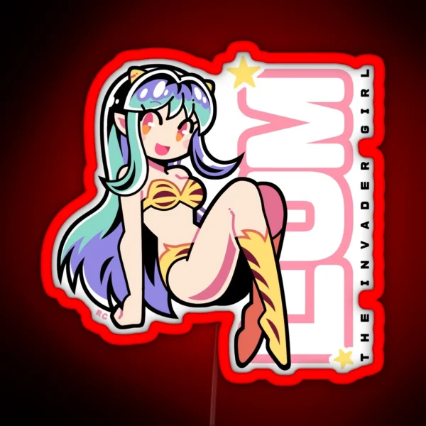 Lum The Invader Girl RGB Neon Sign