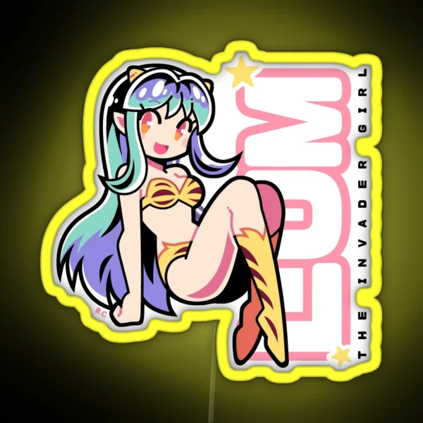 Lum The Invader Girl RGB Neon Sign