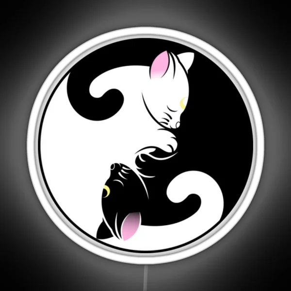Luna And Artemis Ying Yang RGB Neon Sign