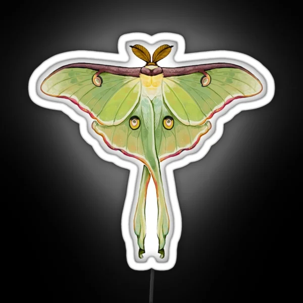 Luna Moth Actias Luna RGB Neon Sign
