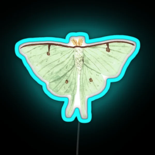 Luna Moth RGB Neon Sign